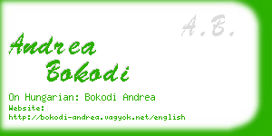 andrea bokodi business card